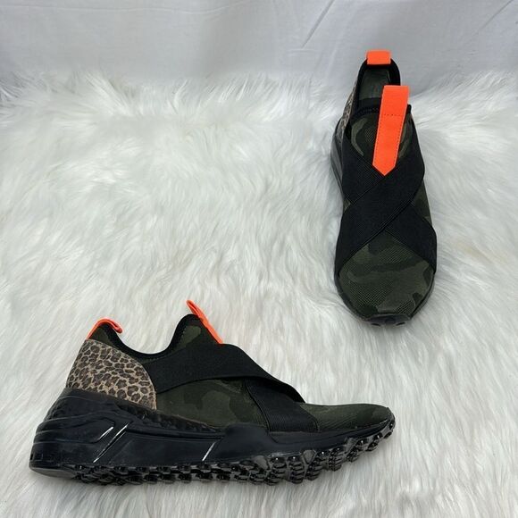 Steve Madden Cryson Rebooted Leopard Multi Print Sneakers Sz 7.5 - Picture 1 of 6